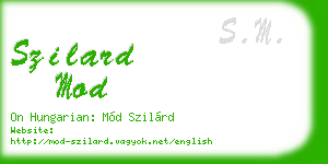 szilard mod business card
