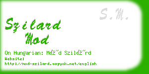 szilard mod business card